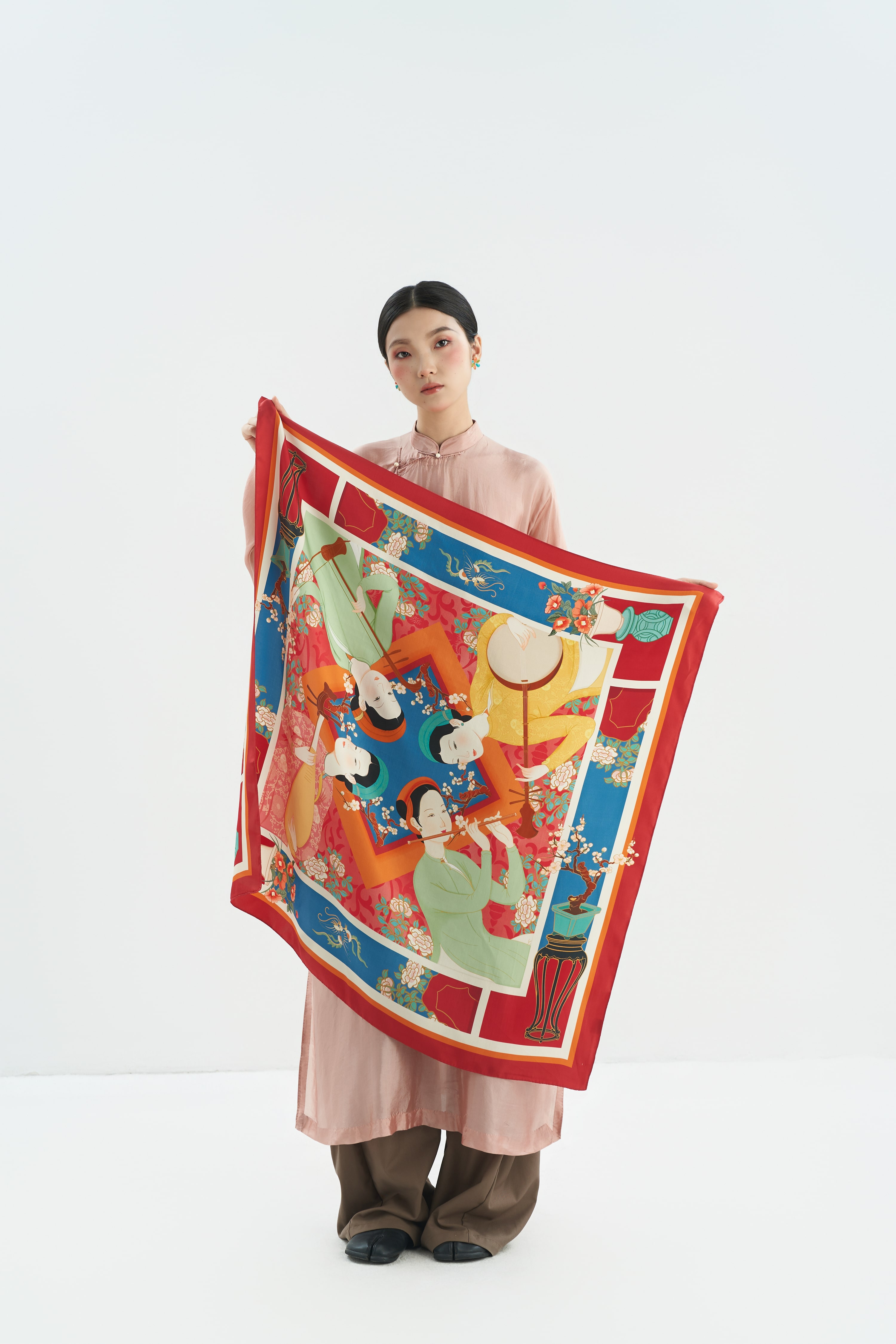 Khăn lụa Ngọc Nữ Cầm Tâm/ Size 70x70